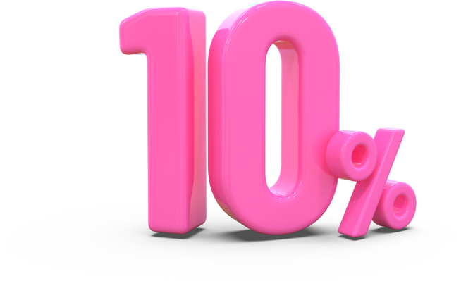 Discount 10 Percent Pink Number